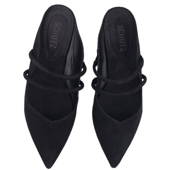 6B - Schutz | Cinderia Pointed Toe Flat Mule - Picture 10 of 10